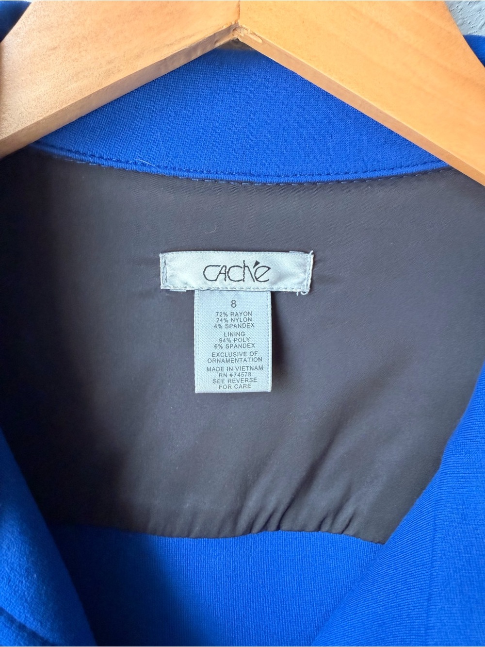 Cache Electric Blue Moto-Style Zip Jacket - Picture 3 of 9